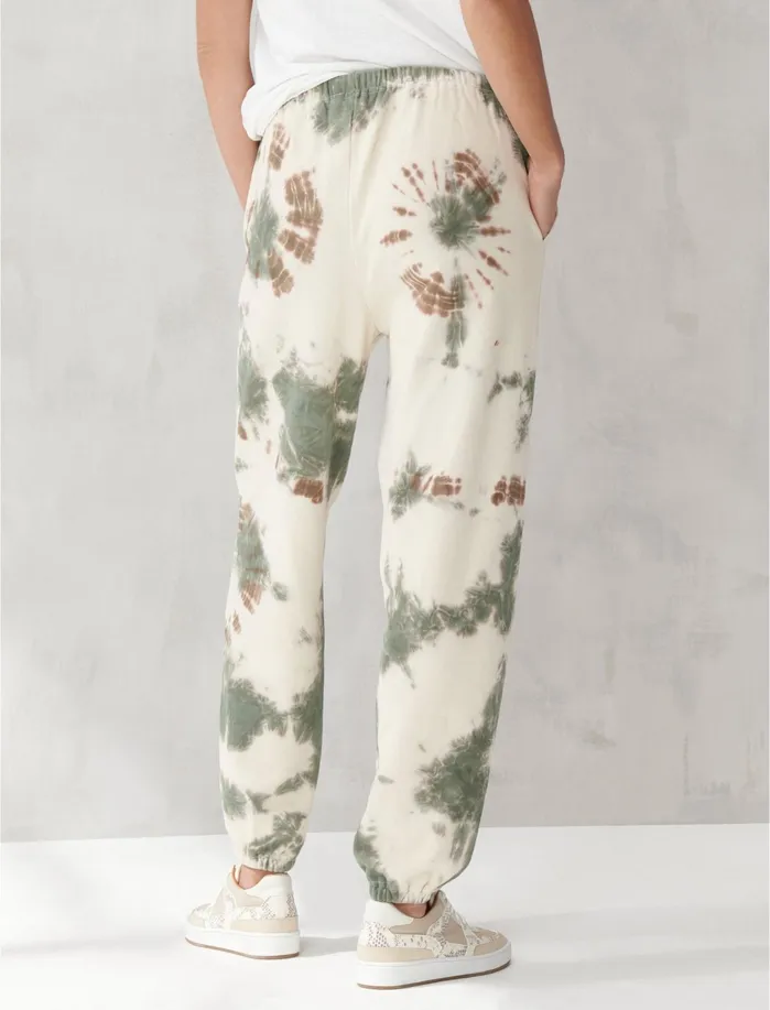Pants Women Lucky Brand TIE DYE JOGGER Whisper White