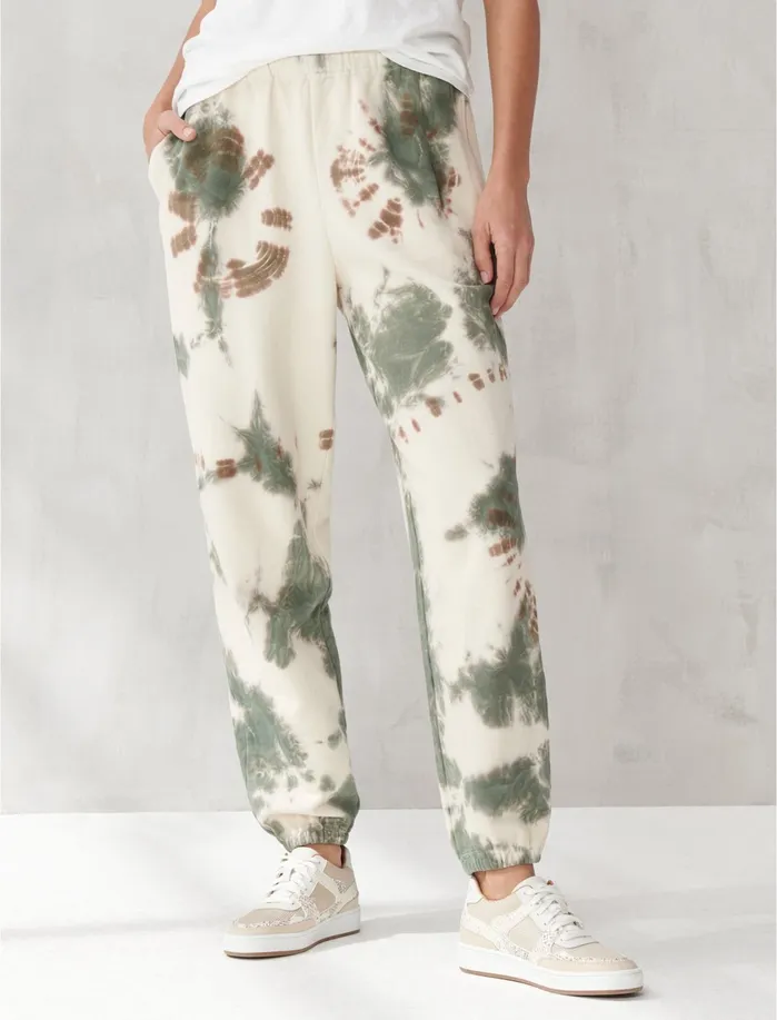 Pants Women Lucky Brand TIE DYE JOGGER Whisper White