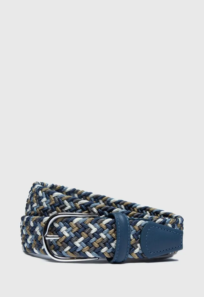 Paul Stuart Accessories Braided Stretch Belt Tanmix 8211 Men