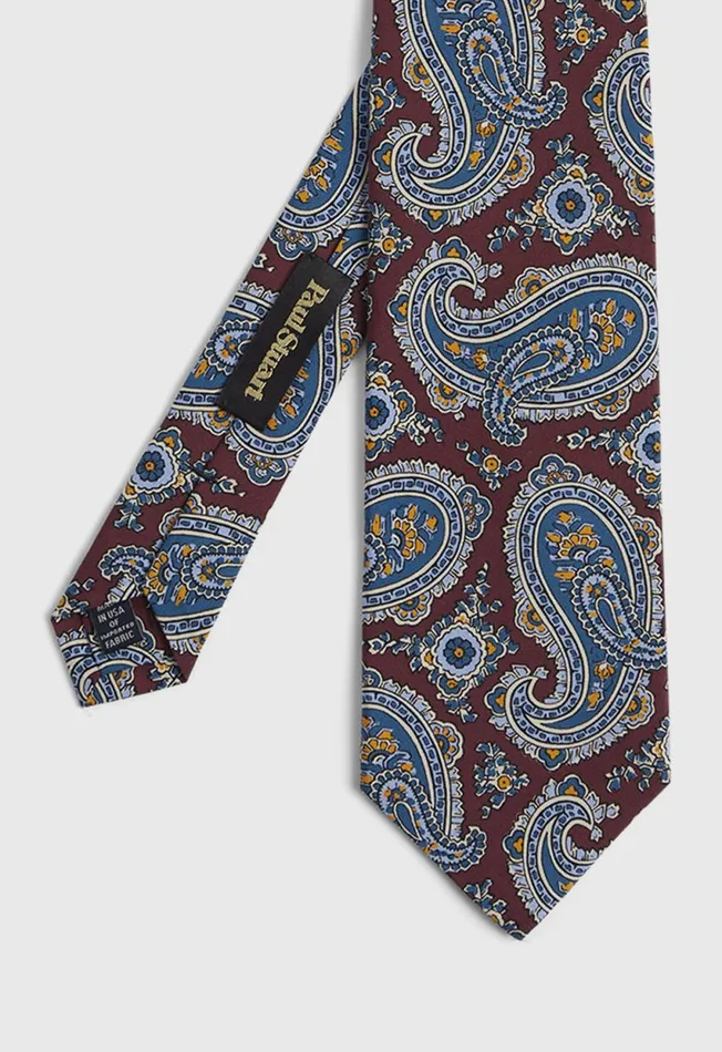 Paul Stuart Accessories Printed Silk Summer Tossed Pine Tie Green 8211 Men