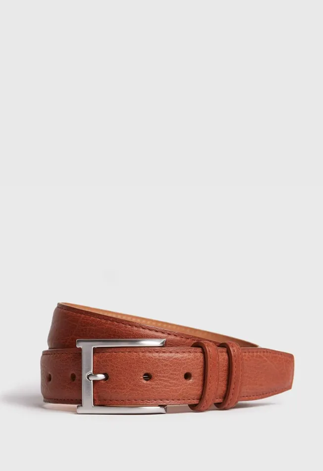 Paul Stuart Belts Textured Bison Belt Black 8211 Men