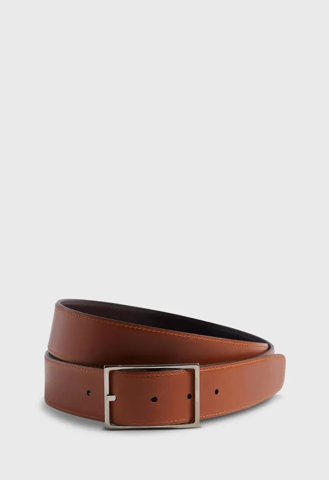 Paul Stuart Belts Vitello Cordo Reversible Belt In Dark BrownCog 8211 Paul Stuart Blackbordo 8211 Men Paul Stuart Belts Vitello Cordo Reversible Belt In Dark BrownCog 8211 Paul Stuart Blackbordo 8211 Men