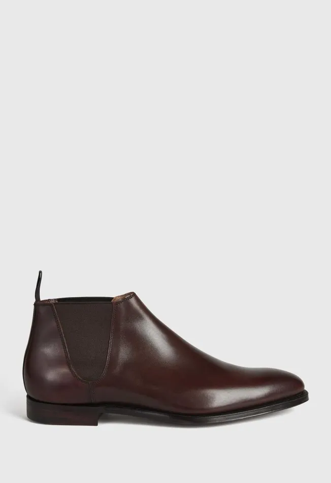 Paul Stuart Boots Leather Half Chelsea Boot Chestnut Brown 8211 Men