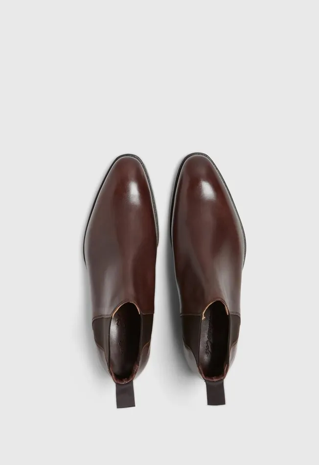 Paul Stuart Boots Leather Half Chelsea Boot Chestnut Brown 8211 Men Paul Stuart Boots Leather Half Chelsea Boot Chestnut Brown 8211 Men