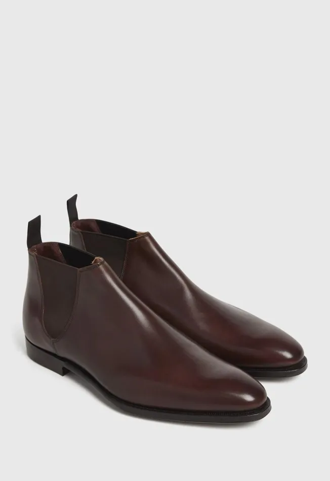 Paul Stuart Boots Leather Half Chelsea Boot Chestnut Brown 8211 Men Paul Stuart Boots Leather Half Chelsea Boot Chestnut Brown 8211 Men