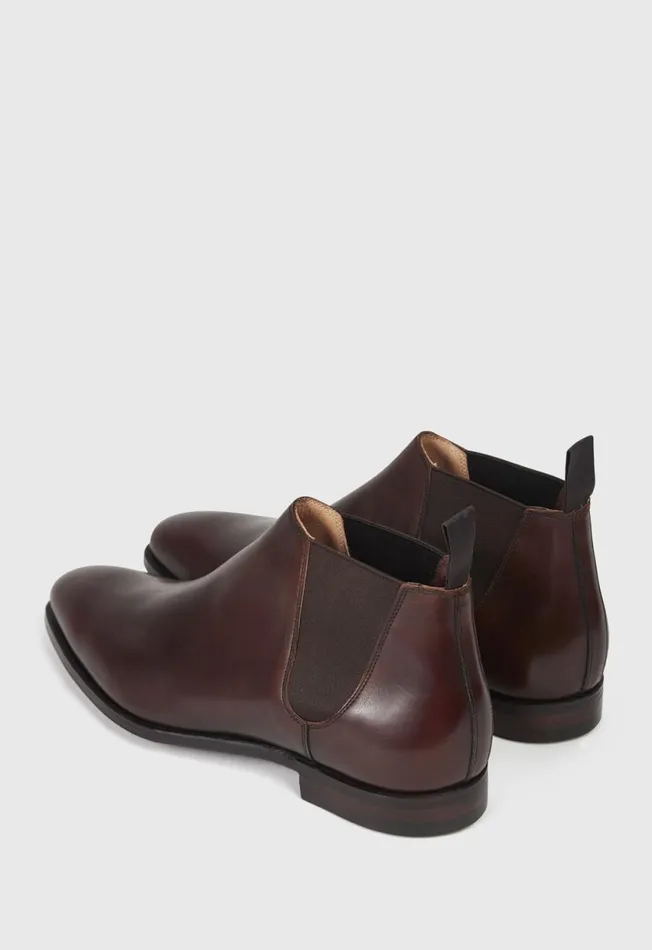 Paul Stuart Boots Leather Half Chelsea Boot Chestnut Brown 8211 Men Paul Stuart Boots Leather Half Chelsea Boot Chestnut Brown 8211 Men