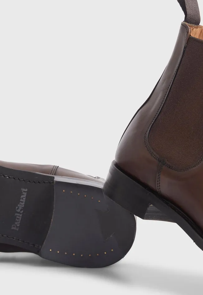 Paul Stuart Boots Nelo Leather Chelsea Boot Brown 8211 Men