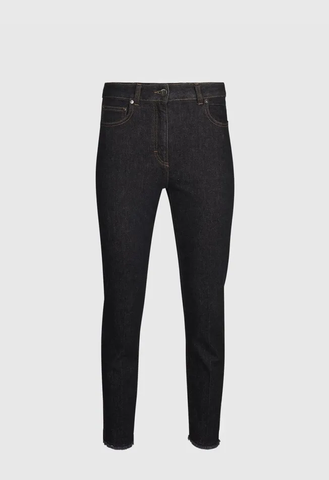 Paul Stuart Bottoms Dark Wash Jeans With Split Cuff Dark Denim 8211 Women