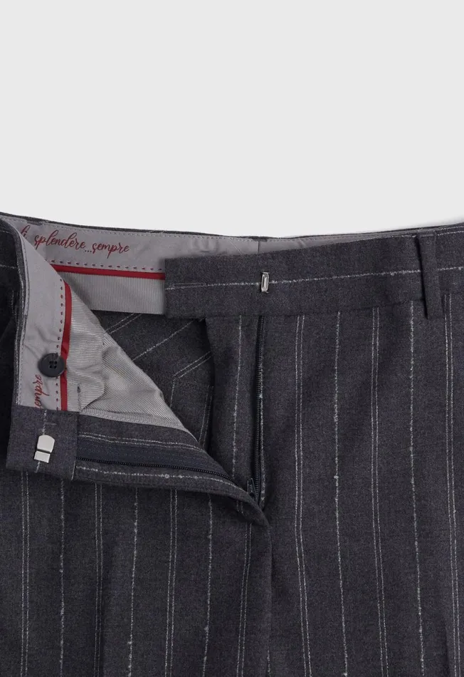 Paul Stuart Bottoms Pinstripe Straight Leg Pant Medium Grey 8211 Women Paul Stuart Bottoms Pinstripe Straight Leg Pant Medium Grey 8211 Women