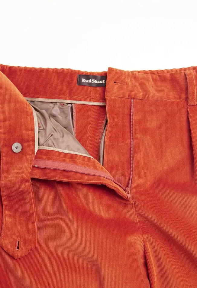 Paul Stuart Bottoms Pleated Corduroy Trouser Orange 8211 Women Paul Stuart Bottoms Pleated Corduroy Trouser Orange 8211 Women