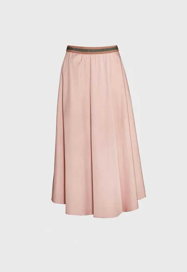 Paul Stuart Bottoms Poplin Skirt With Striped Waistband Blush 8211 Women