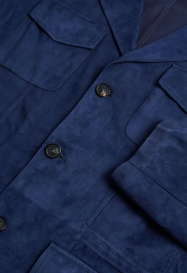 Paul Stuart Coats and Outerwear Suede Field Jacket Navy 8211 Men Paul Stuart Coats and Outerwear Suede Field Jacket Navy 8211 Men