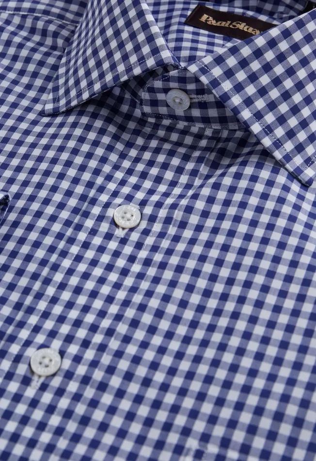 Paul Stuart Dress Shirts Gingham Check Cotton Dress Shirt Navy 8211 Men Paul Stuart Dress Shirts Gingham Check Cotton Dress Shirt Navy 8211 Men