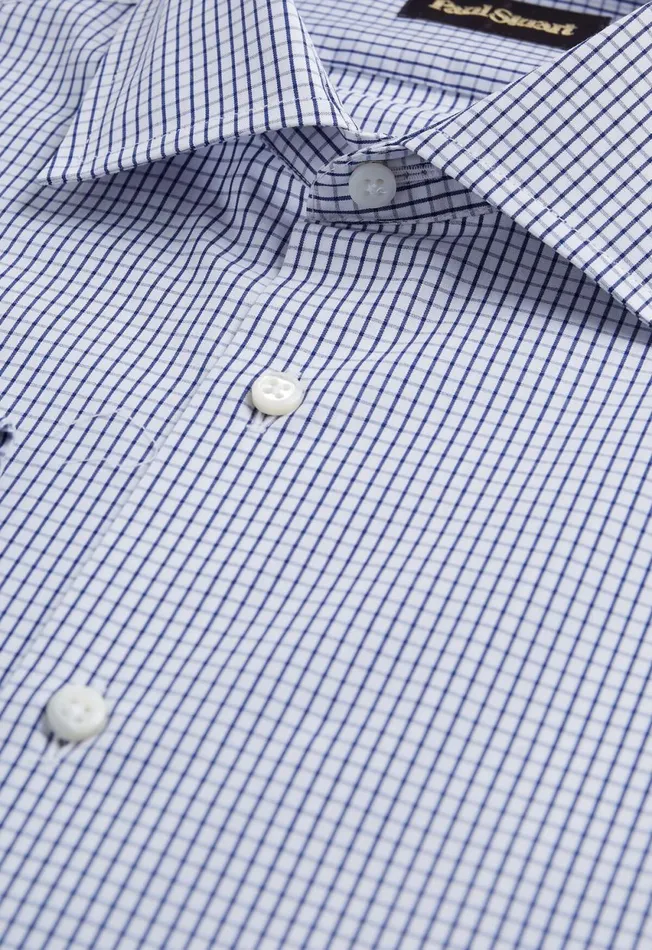 Paul Stuart Dress Shirts Graph Check Slim Fit Dress Shirt Navy 8211 Men Paul Stuart Dress Shirts Graph Check Slim Fit Dress Shirt Navy 8211 Men