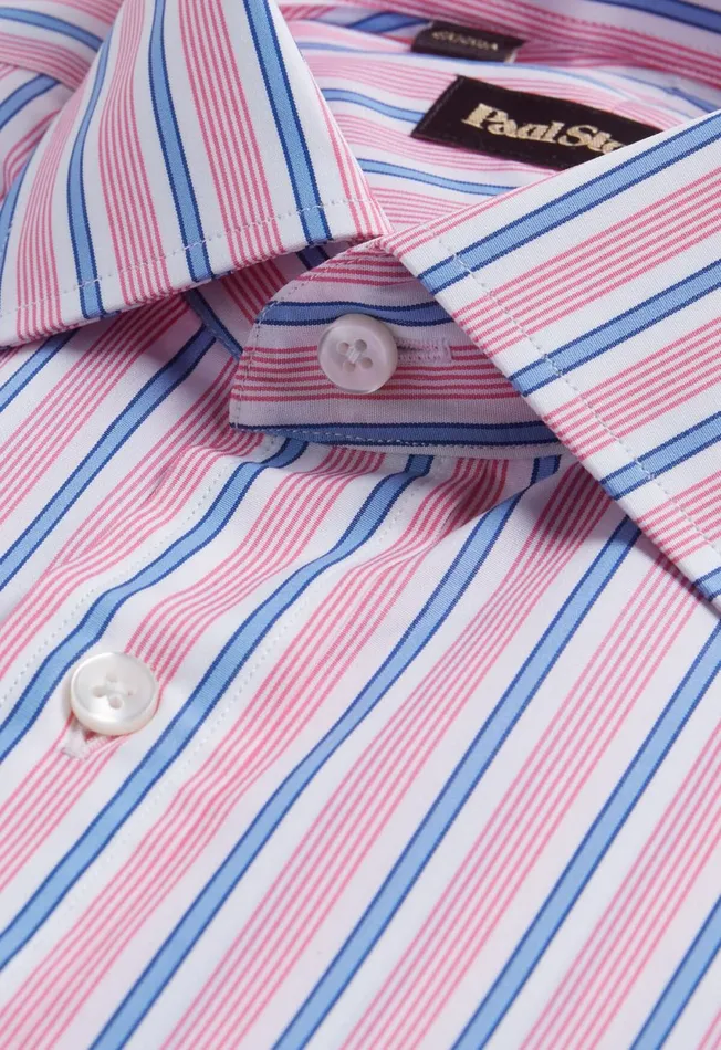 Paul Stuart Dress Shirts Variegated Stripe Cotton Dress Shirt Pink 8211 Men Paul Stuart Dress Shirts Variegated Stripe Cotton Dress Shirt Pink 8211 Men
