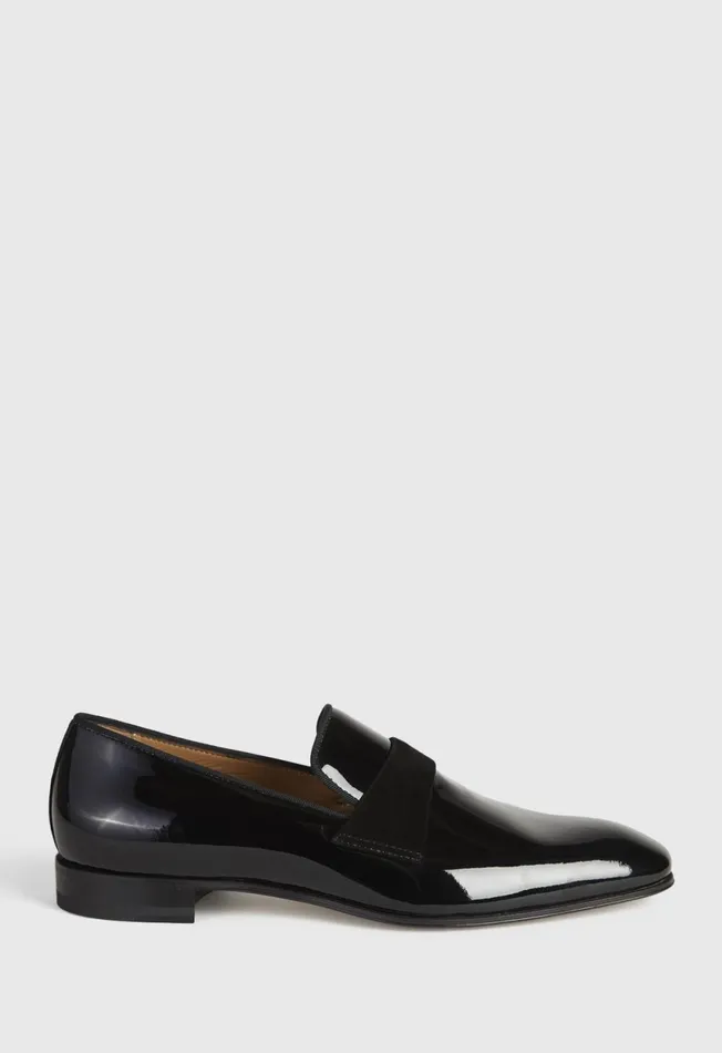 Paul Stuart Evening Heron Patent Leather Formal SlipOn Black Patent 8211 Men
