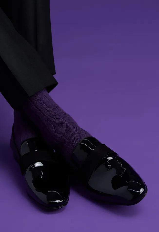 Paul Stuart Evening Heron Patent Leather Formal SlipOn Black Patent 8211 Men