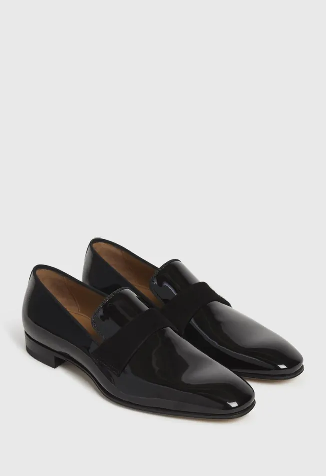 Paul Stuart Evening Heron Patent Leather Formal SlipOn Black Patent 8211 Men