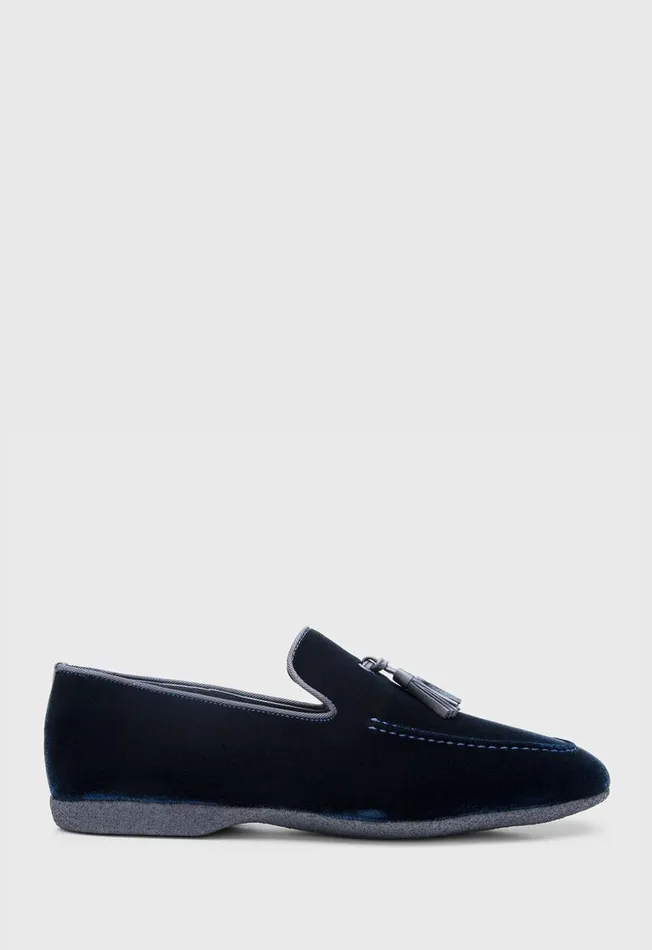 Paul Stuart Evening Hope Velvet SlipOn Blue Velvet 8211 Men