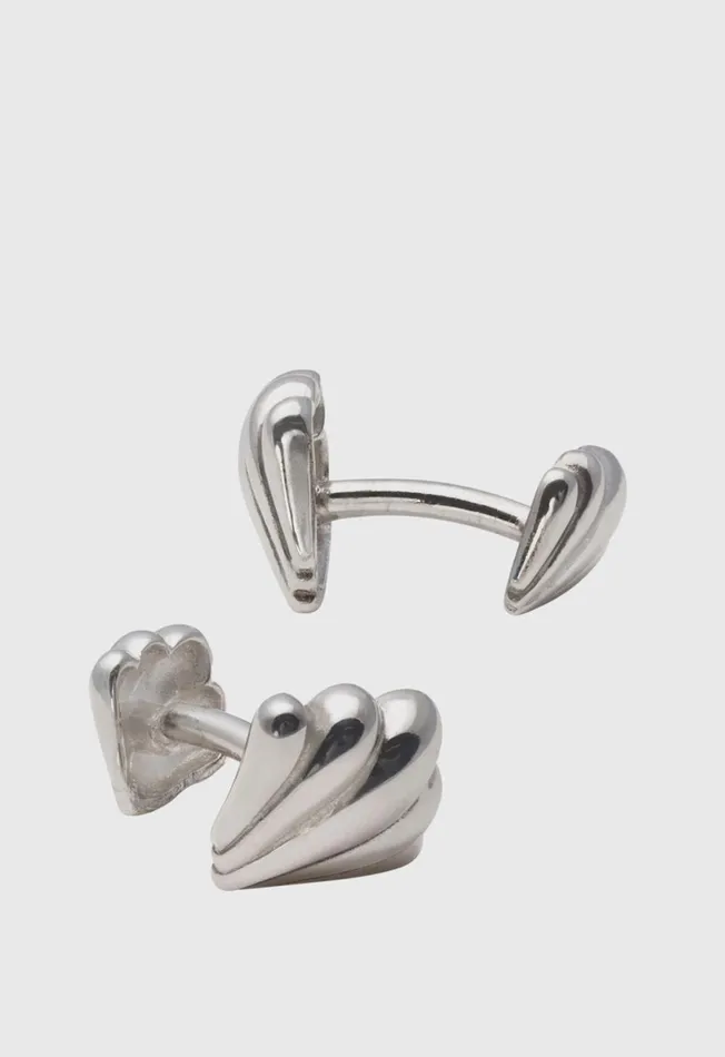 Paul Stuart Jewelry Sterling Silver Shell Cufflinks Silver 8211 Men