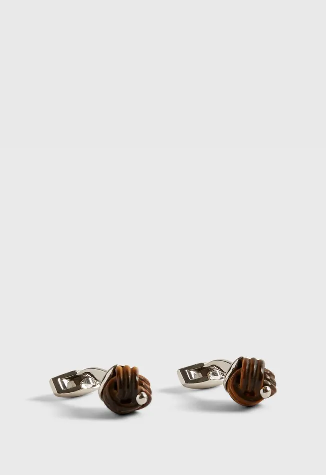 Paul Stuart Jewelry Sterling Silver With Tiger Eye Carved Knot Brown 8211 Men
