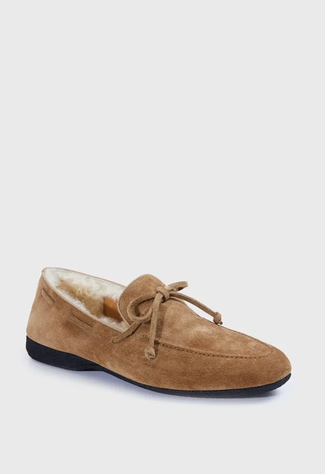 Paul Stuart Loafers Haile Shearling SlipOn Cognac 8211 Men