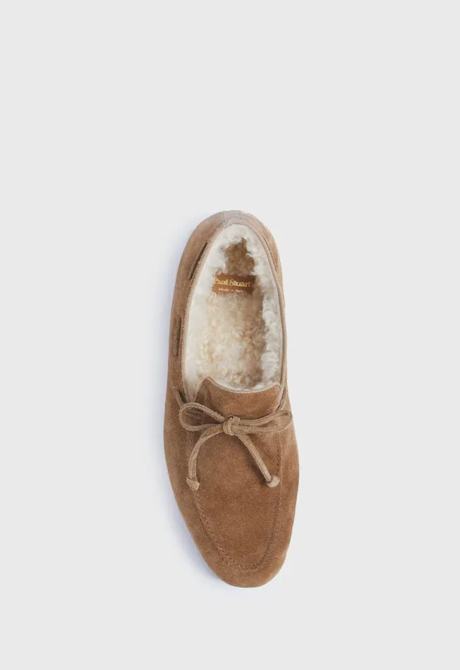 Paul Stuart Loafers Haile Shearling SlipOn Cognac 8211 Men