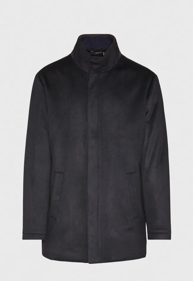 Paul Stuart Outerwear Cashmere Car Coat Navy 8211 Men