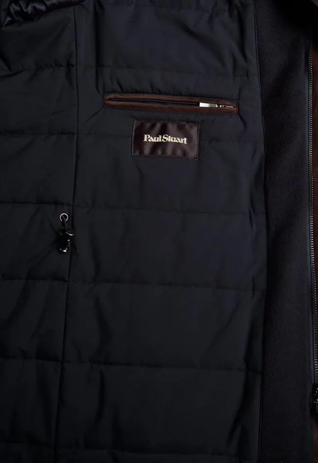 Paul Stuart Outerwear Cashmere Car Coat Navy 8211 Men