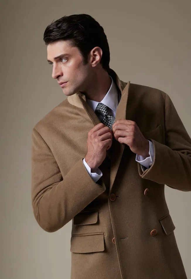 Paul Stuart Outerwear Double Breasted Cashmere Overcoat Camel 8211 Men Paul Stuart Outerwear Double Breasted Cashmere Overcoat Camel 8211 Men