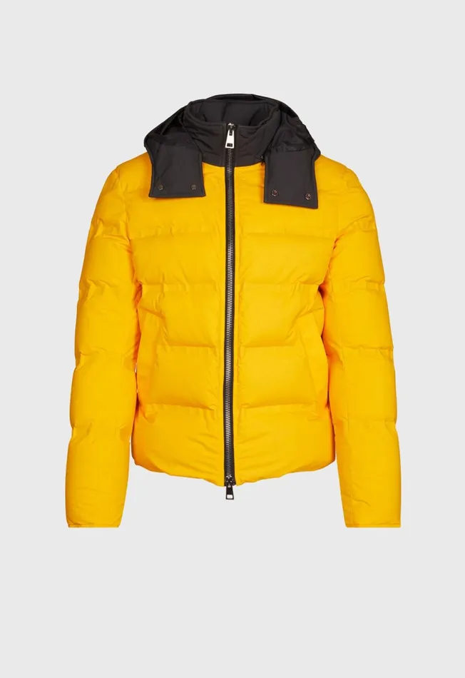 Paul Stuart Outerwear Down Hooded Puffer Jacket Blackyellow 8211 Men