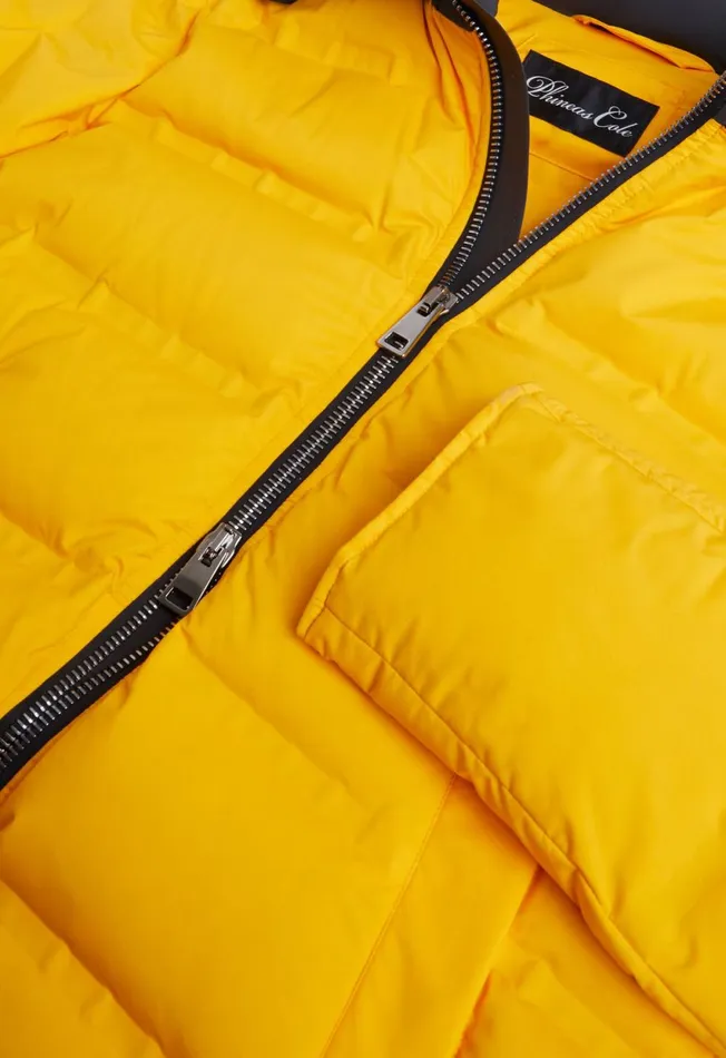 Paul Stuart Outerwear Down Hooded Puffer Jacket Blackyellow 8211 Men