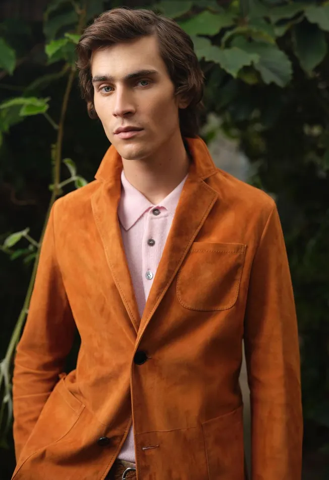 Paul Stuart Outerwear Lamb Suede Jacket Rust 8211 Men Paul Stuart Outerwear Lamb Suede Jacket Rust 8211 Men