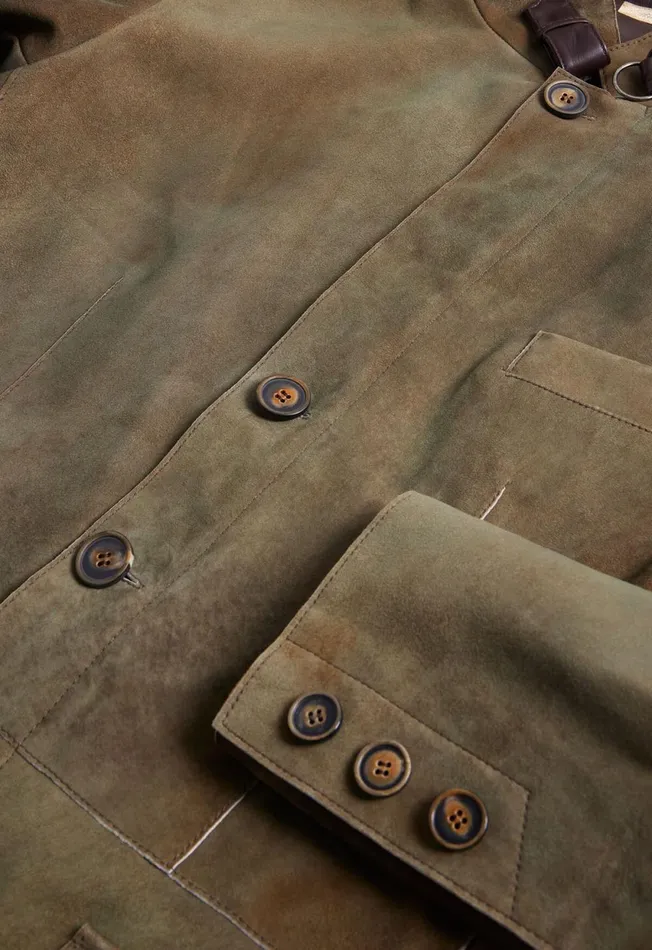 Paul Stuart Outerwear Suede Raw Edge Jacket Olive 8211 Men Paul Stuart Outerwear Suede Raw Edge Jacket Olive 8211 Men