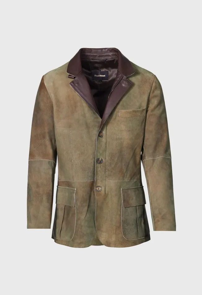 Paul Stuart Outerwear Suede Raw Edge Jacket Olive 8211 Men Paul Stuart Outerwear Suede Raw Edge Jacket Olive 8211 Men
