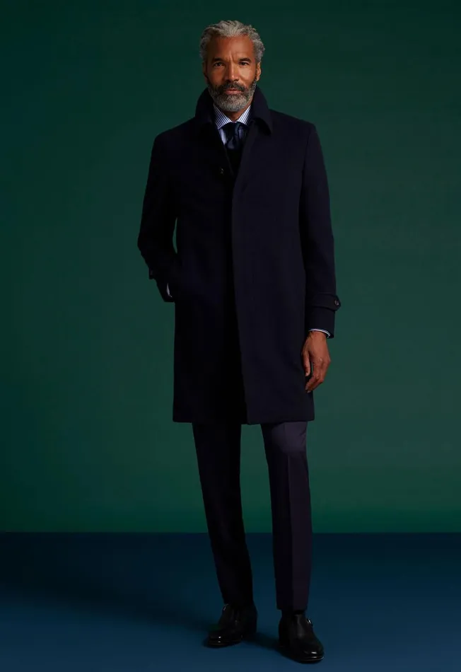 Paul Stuart Outerwear Super 180s Wool Raincoat Navy 8211 Men Paul Stuart Outerwear Super 180s Wool Raincoat Navy 8211 Men