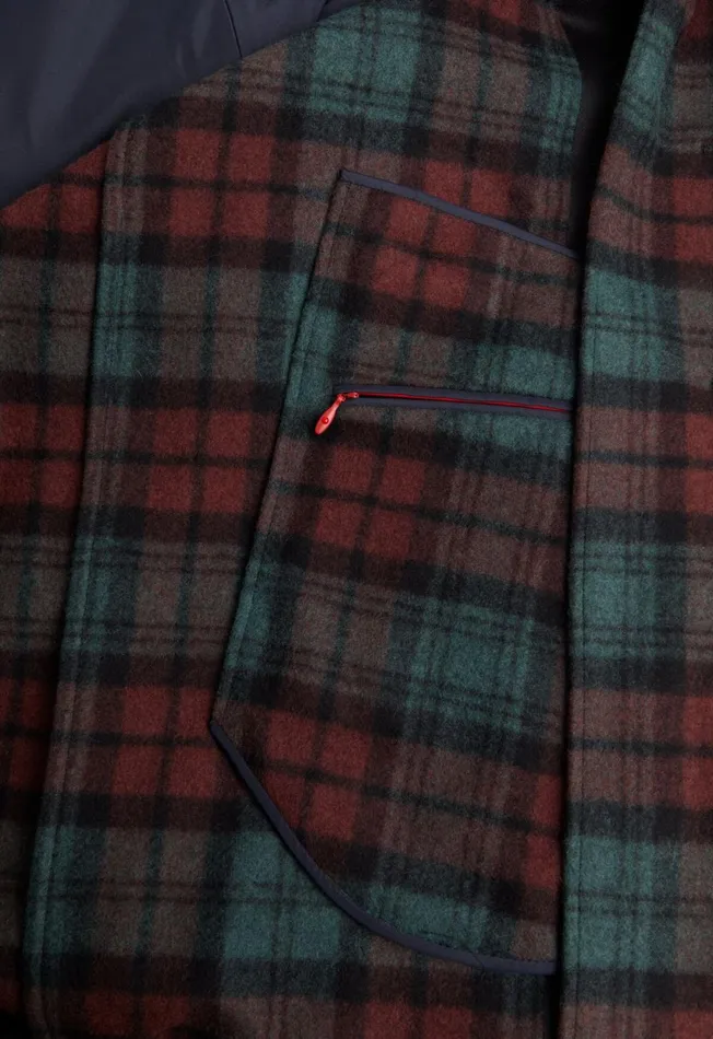 Paul Stuart Outerwear Tartan Plaid Wool Hooded Coat Olivemulti 8211 Men