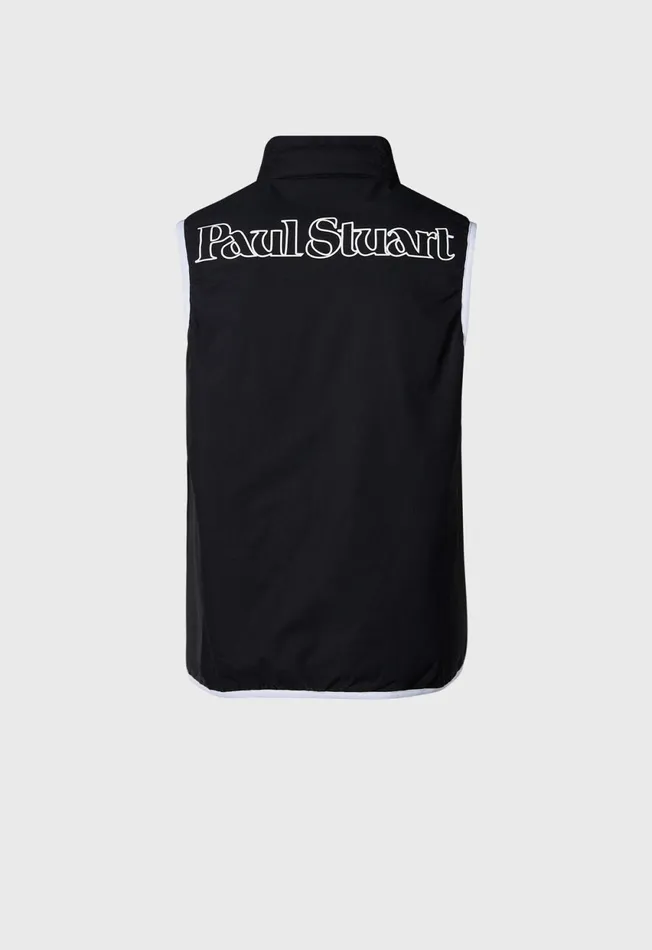 Paul Stuart Outerwear Tonal Parquet Logo Vest Black 8211 Men Paul Stuart Outerwear Tonal Parquet Logo Vest Black 8211 Men