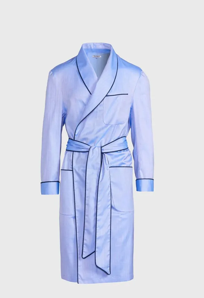 Paul Stuart Pajamas and Loungewear Cotton Herringbone Robe Light Blue 8211 Men Paul Stuart Pajamas and Loungewear Cotton Herringbone Robe Light Blue 8211 Men