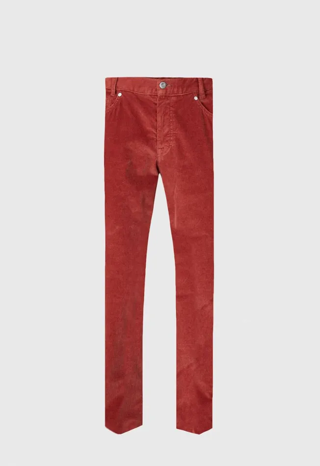 Paul Stuart Pants and Shorts Menx27s Five Pocket Corduroy Pants In Rust 8211 Paul Stuart Chocolate 8211 Men