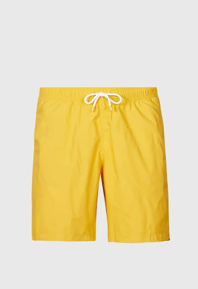 Paul Stuart Pants and Shorts Nylon Solid Color Swim Trunk Green 8211 Men