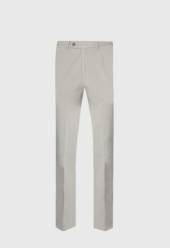 Paul Stuart Pants Cotton Plain Front Newton Pant Silver 8211 Men