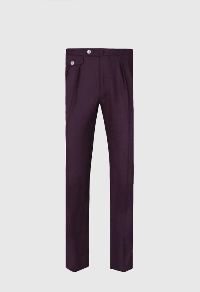 Paul Stuart Pants Shetland Wool French Pleat Trouser Crimson 8211 Men