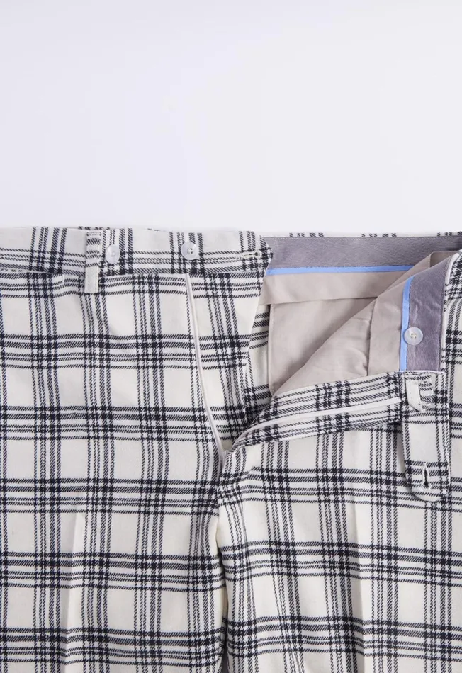 Paul Stuart Pants Wool and Cashmere Plaid Trouser Blackwhite 8211 Men Paul Stuart Pants Wool and Cashmere Plaid Trouser Blackwhite 8211 Men