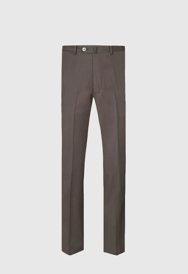 Paul Stuart Pants Wool Soft Cavalry Twill Trouser Dark Brown 8211 Men