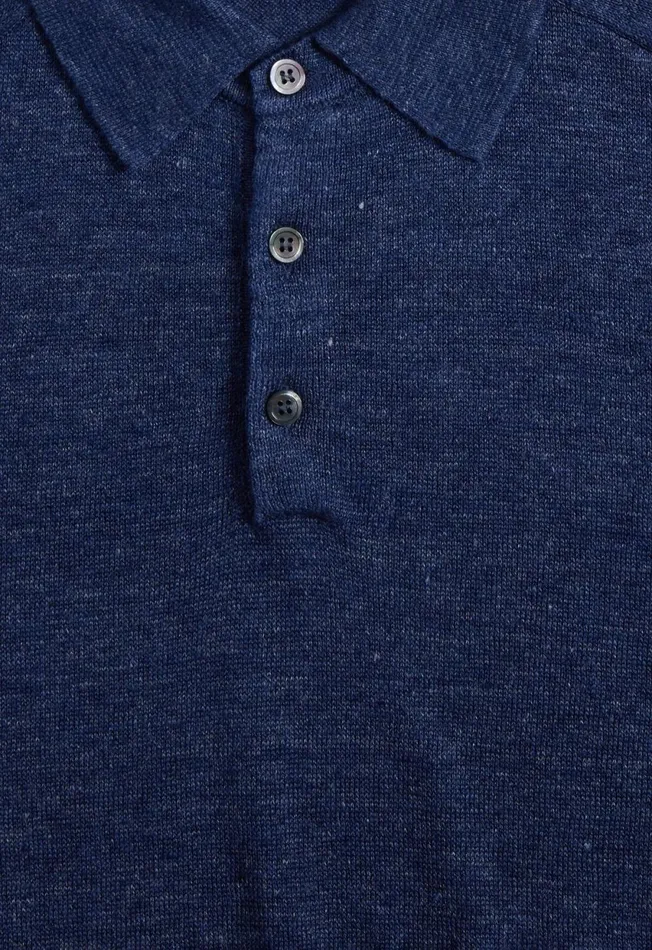 Paul Stuart Polos and TShirts Linen Mlange Polo Denim 8211 Men Paul Stuart Polos and TShirts Linen Mlange Polo Denim 8211 Men