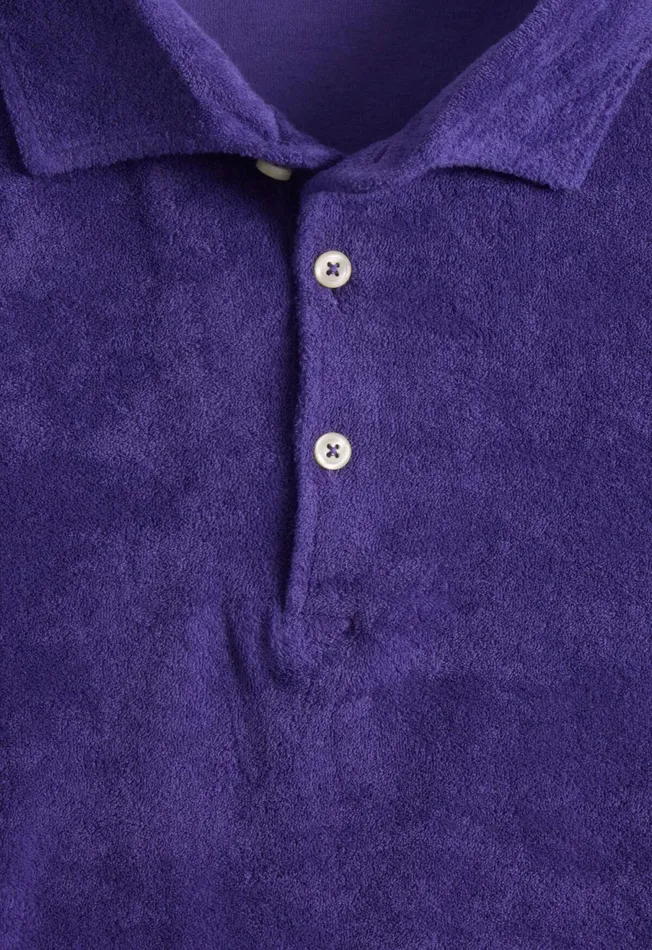 Paul Stuart Polos and TShirts Terry Cloth Short Sleeve Polo Purple 8211 Men Paul Stuart Polos and TShirts Terry Cloth Short Sleeve Polo Purple 8211 Men