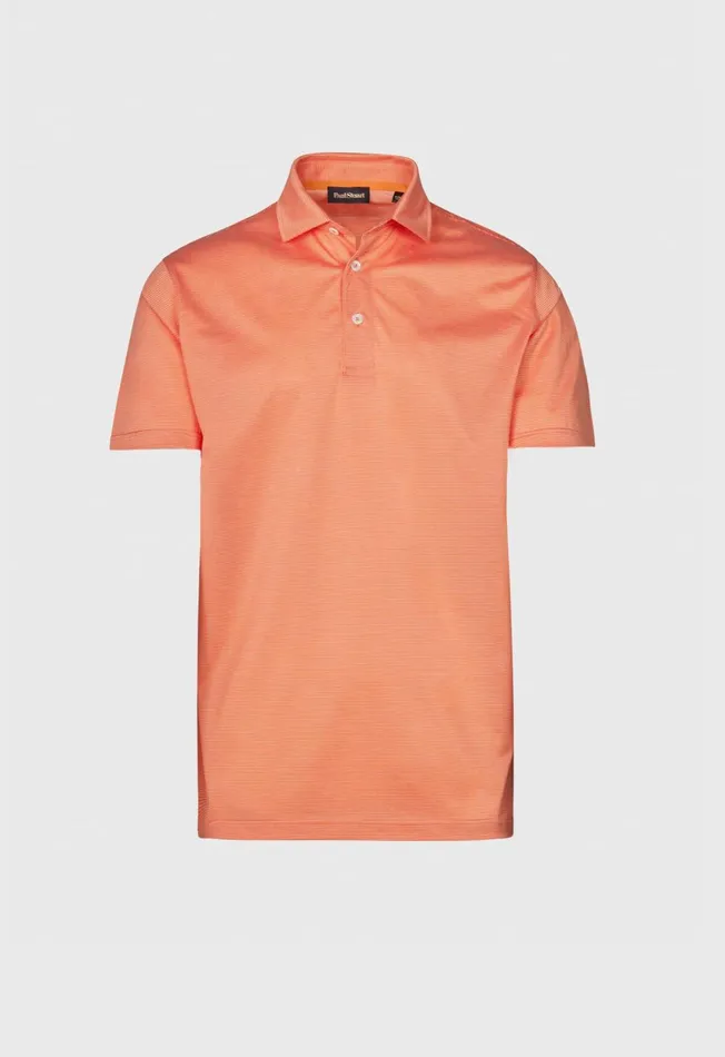 Paul Stuart Polos Mercerized Cotton Stripe Polo Dark Pink 8211 Men