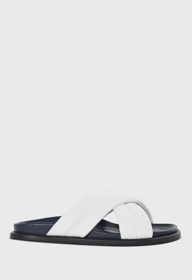 Paul Stuart Sandals Porto Leather Crossover Slide Cocco 8211 Men