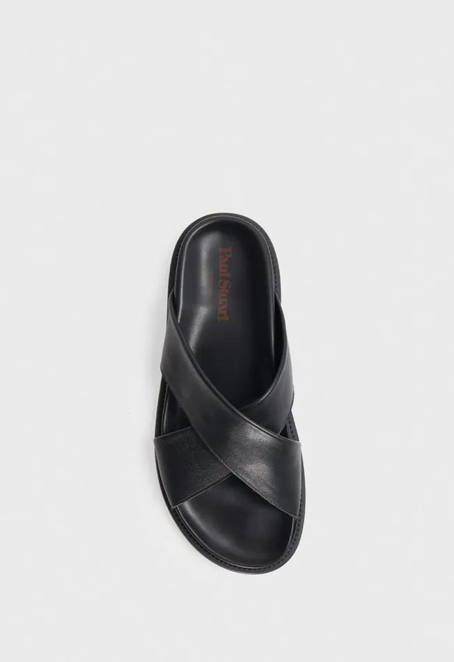 Paul Stuart Sandals Punta Leather Slide Black 8211 Men Paul Stuart Sandals Punta Leather Slide Black 8211 Men